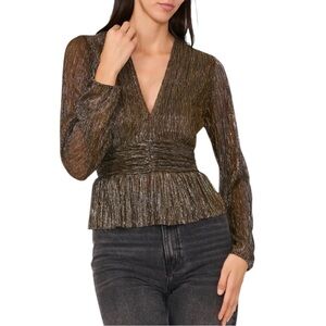 NEW Parker Womens Metallic Lurex Top Size Large